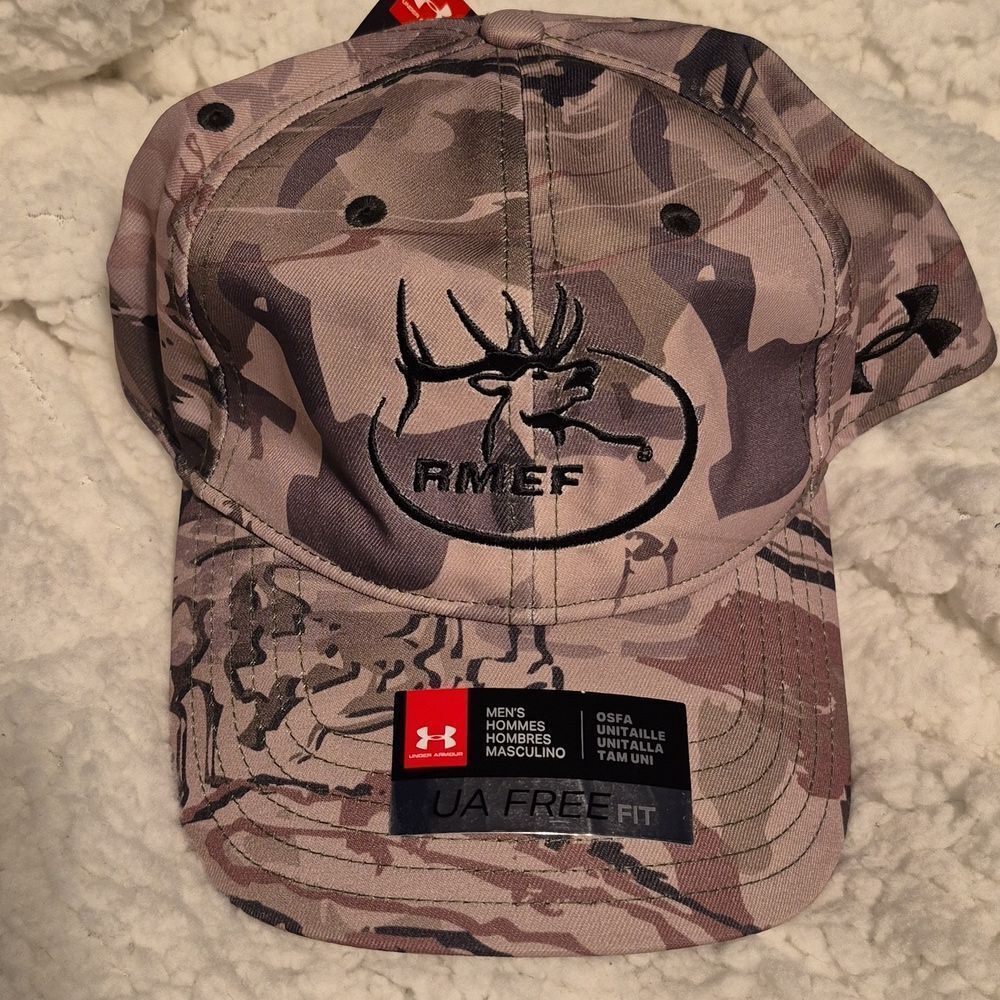 Under Armour Rocky Mountain Elk Foundation Camo HeatGear Snapback Hat - New